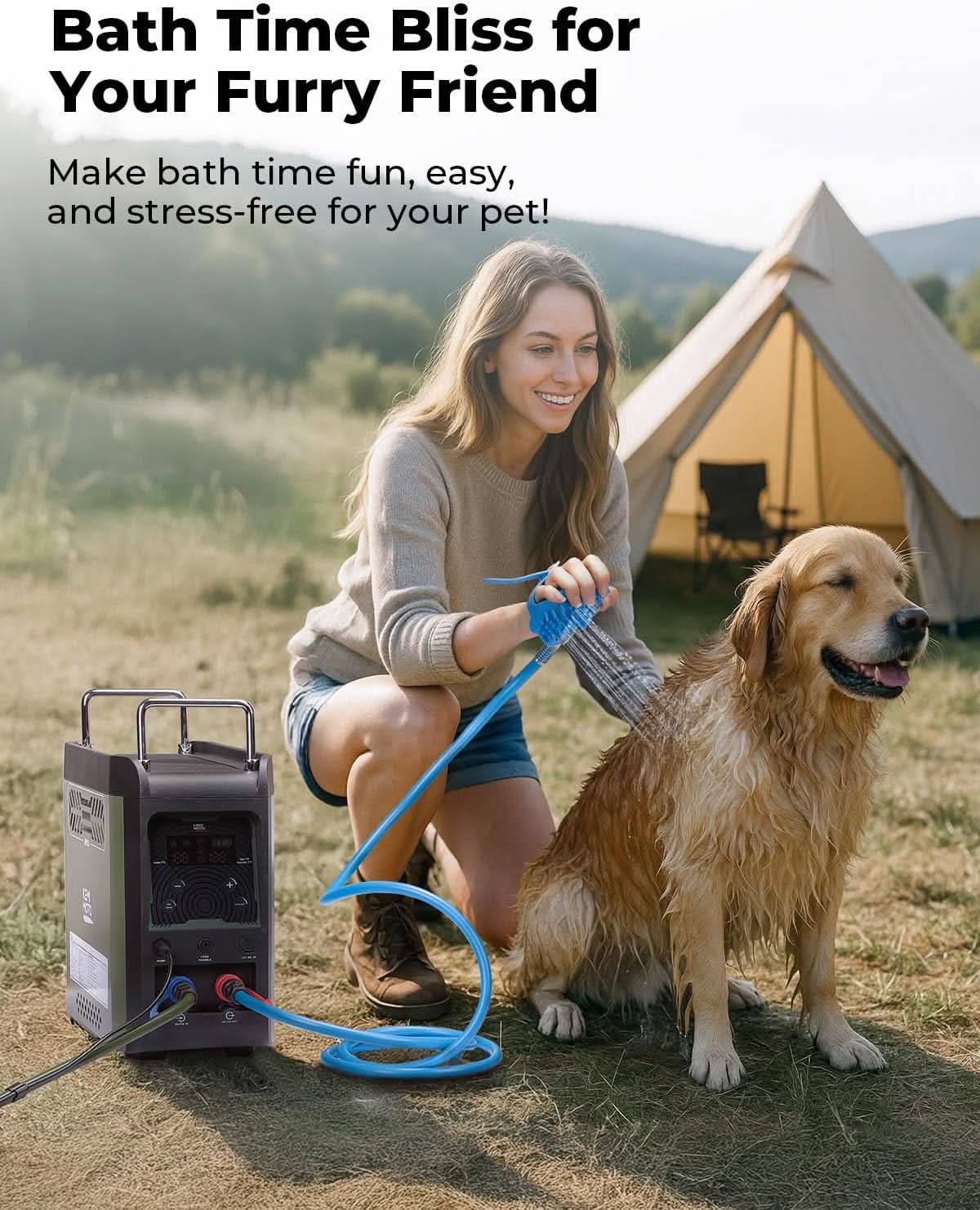 Portable Propane Hot Water Heater with Pump, 20,000 BTU - Image 2