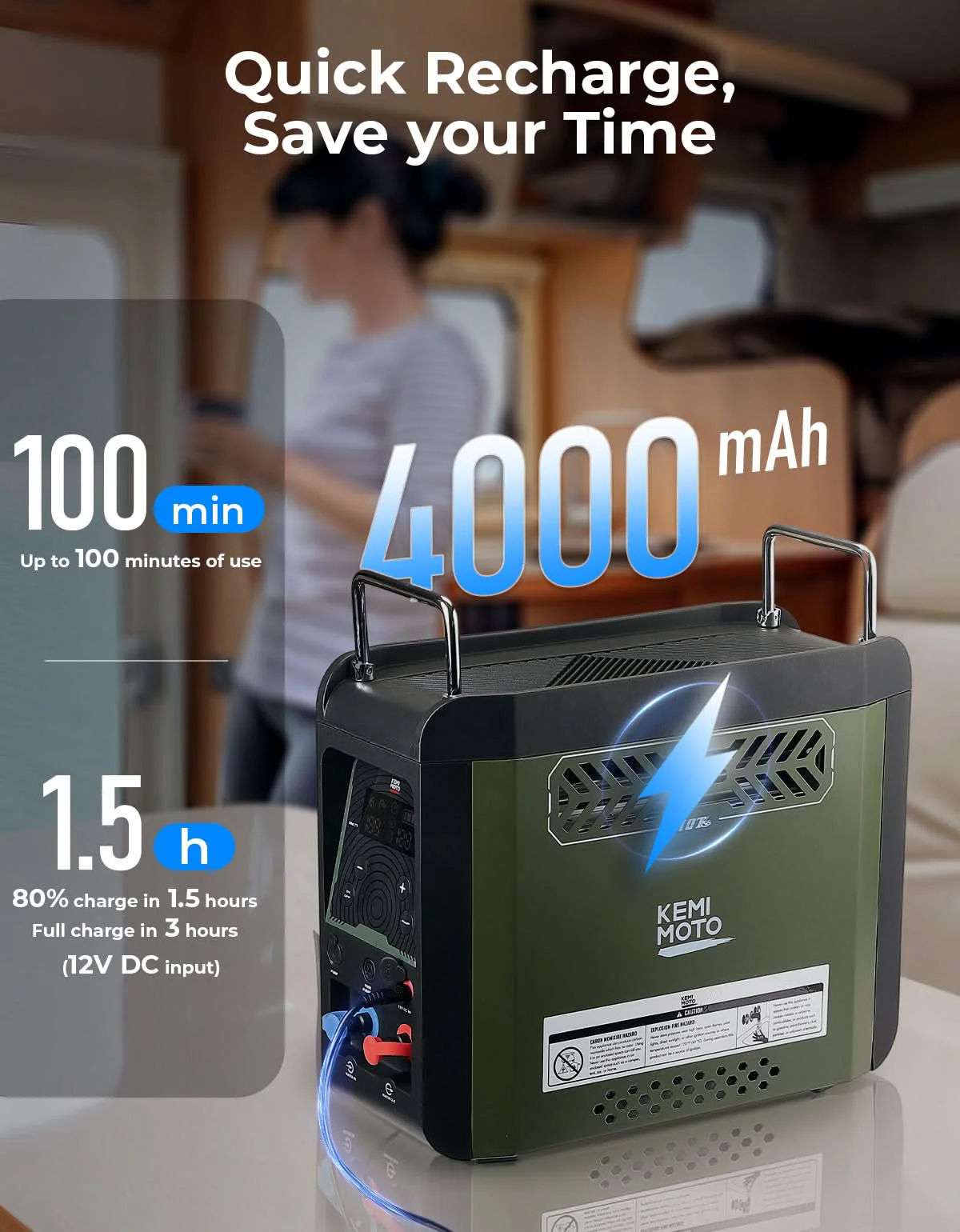 Portable Propane Water Heater with Pump, 20,000 BTU Instant Hot Shower - Image 4