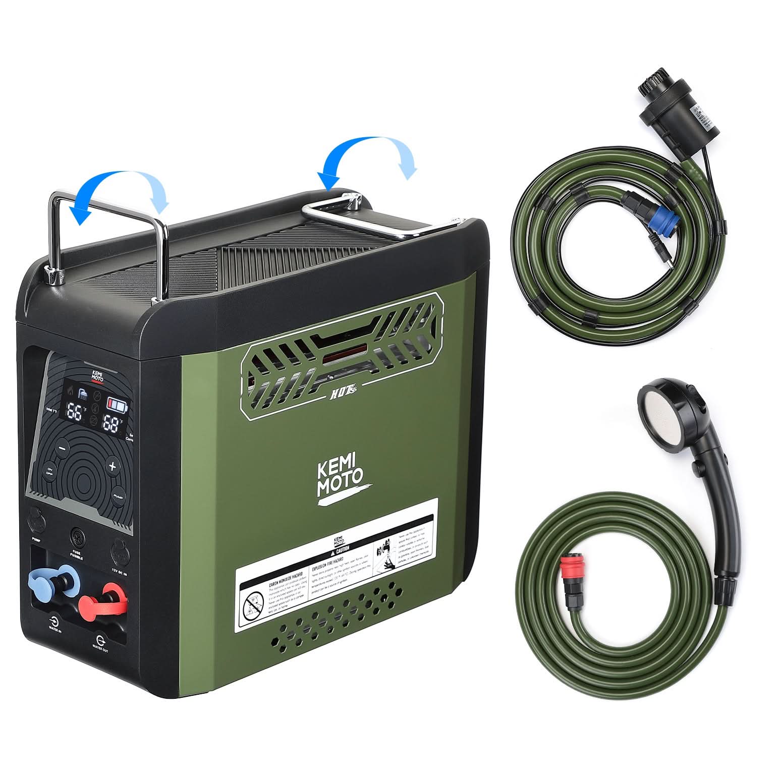 Portable Propane Water Heater with Pump, 20,000 BTU Instant Hot Shower - Image 7