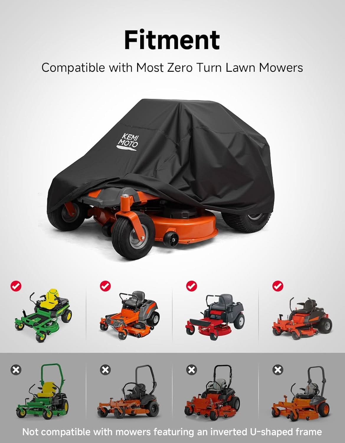 Zero Turn Lawn Mower Cover 210D Waterproof For John Deere|Husqvarna|Toro Kubota - Image 6