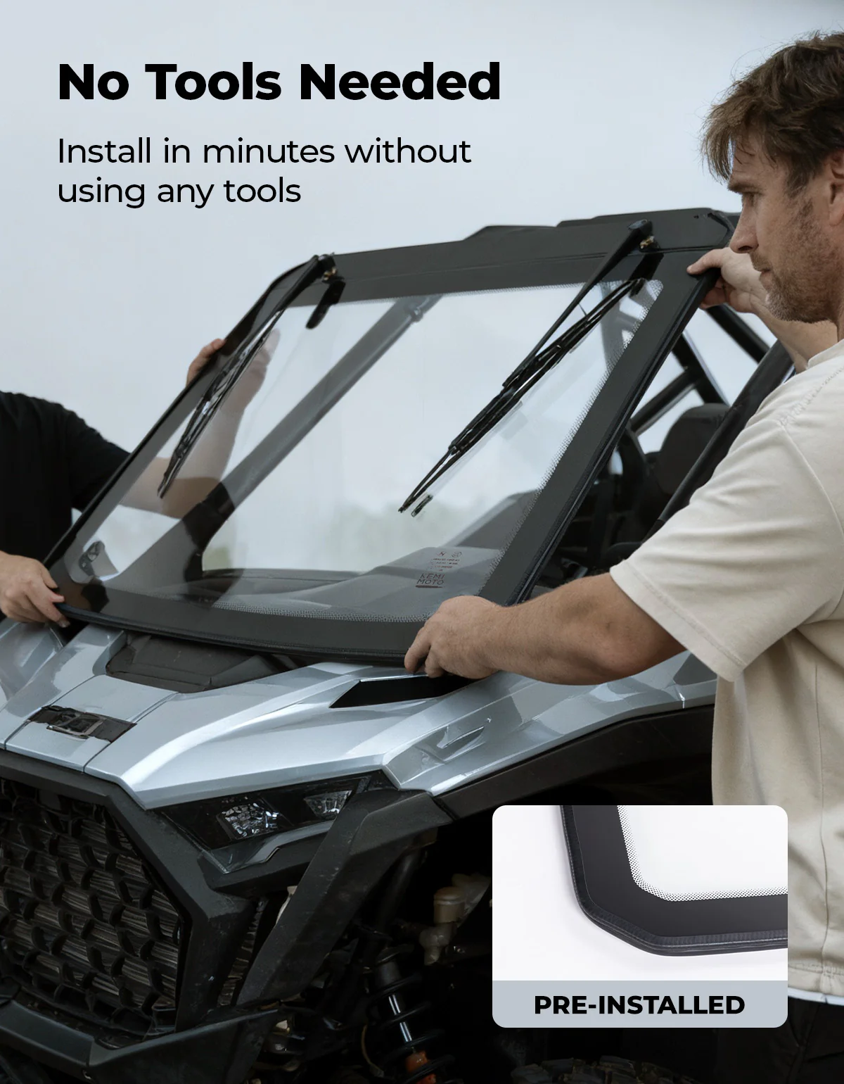PRO XP Glass Windshield with 2 Manual Wipers for Polaris RZR PRO XP/XP4/PRO S/S4 (2025-2026) - Image 7