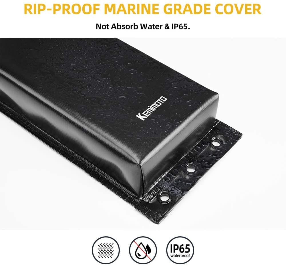 PWC Boat Fender Docking Protection Kit for Seadoo Jet Ski Waverunner, Upgrade Size 18"x6.5"x2.4", with 2 Ropes - Image 6