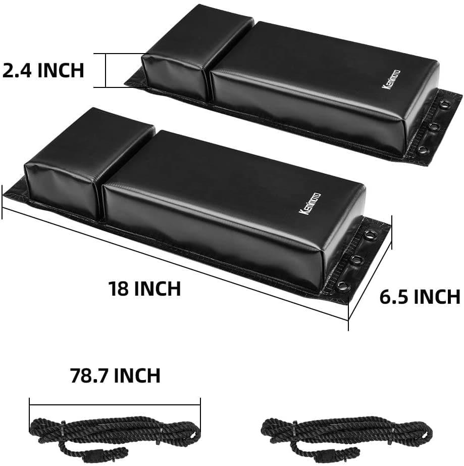 PWC Boat Fender Docking Protection Kit for Seadoo Jet Ski Waverunner, Upgrade Size 18"x6.5"x2.4", with 2 Ropes - Image 7