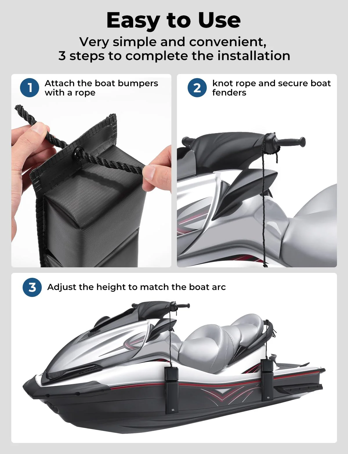 PWC Jet Ski Folding Design Bumpers with Length 25in - Image 5