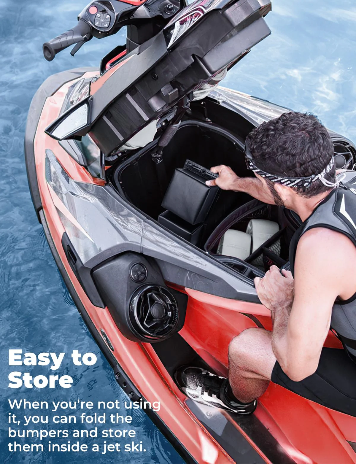 PWC Jet Ski Folding Design Bumpers with Length 25in - Image 7
