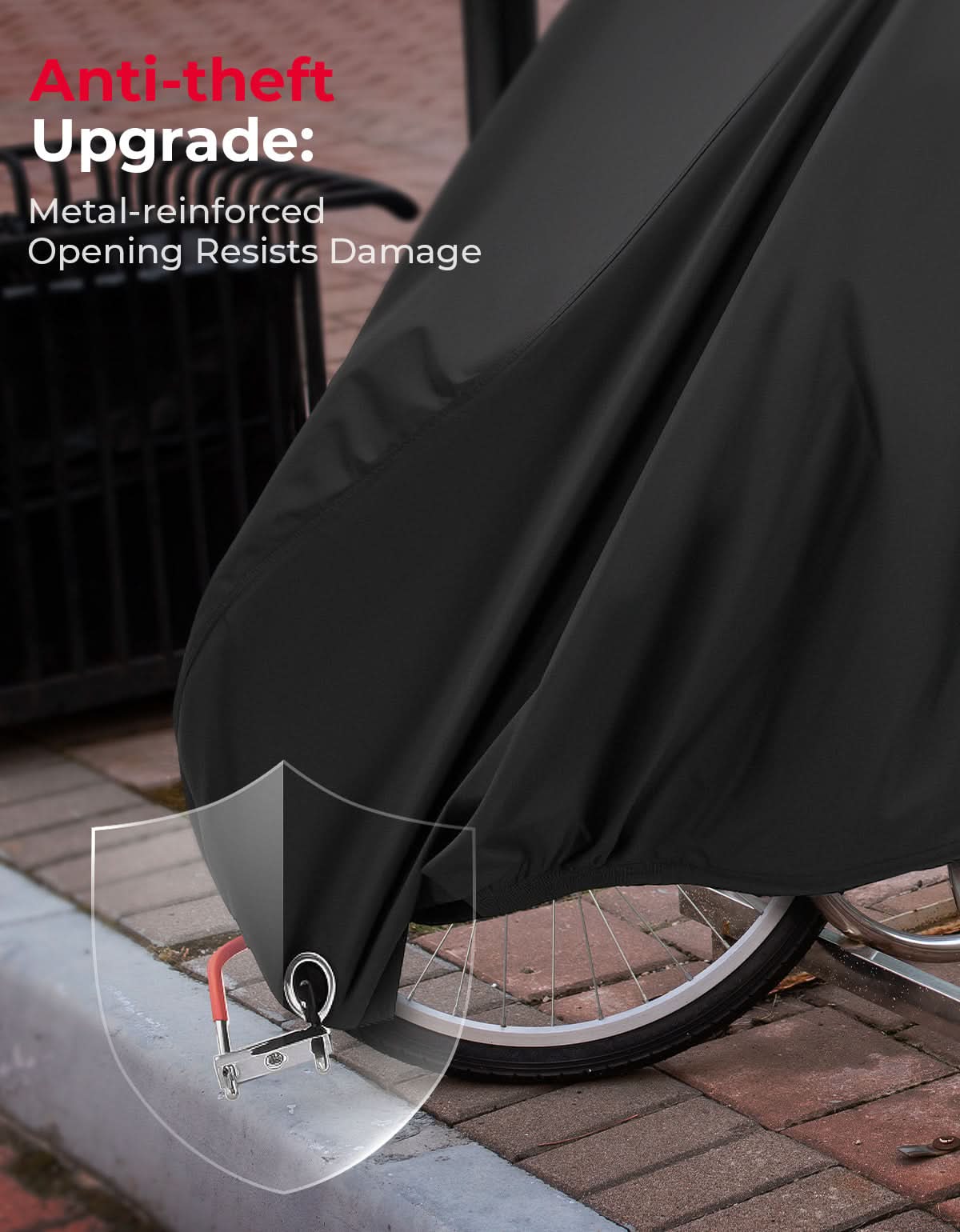 Rain Waterproof UV Protection Windproof Folding, Bike Tarp for Adult Tricycles, 3 Wheel Bikes, Cargo Bikes - Image 7