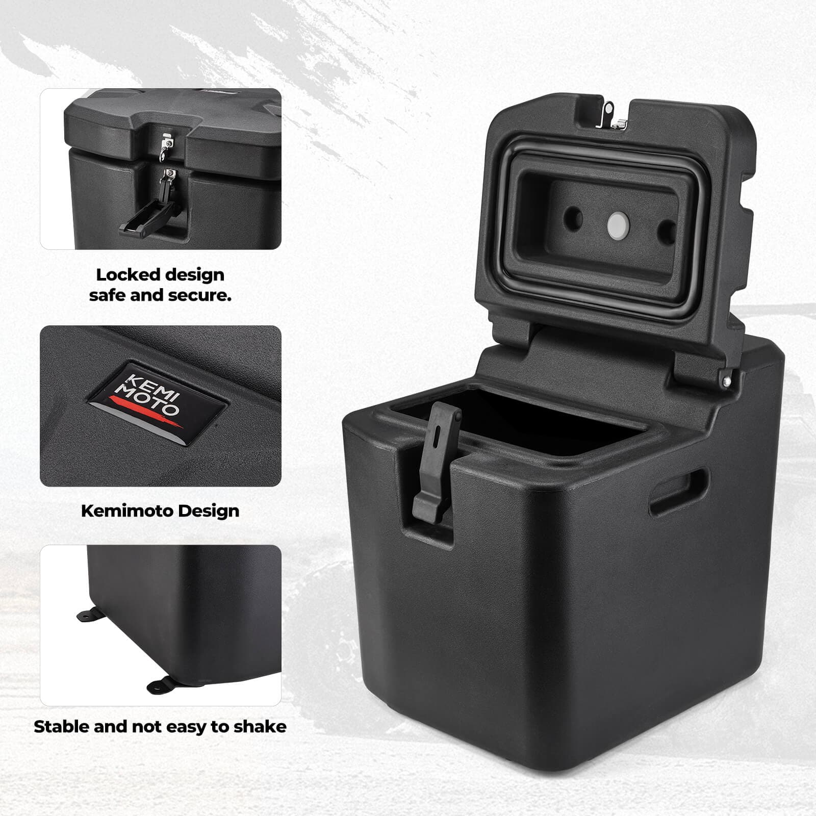 Adjustable Break Away Side Mirrors & Under Seat Storage Box for Polaris Ranger XP 1000 - Image 13