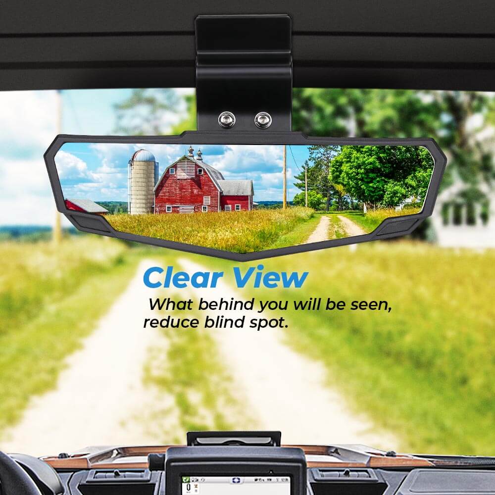 Adjustable Side Mirrors & Rear View Mirror For Polaris Ranger/ Defender - Image 13
