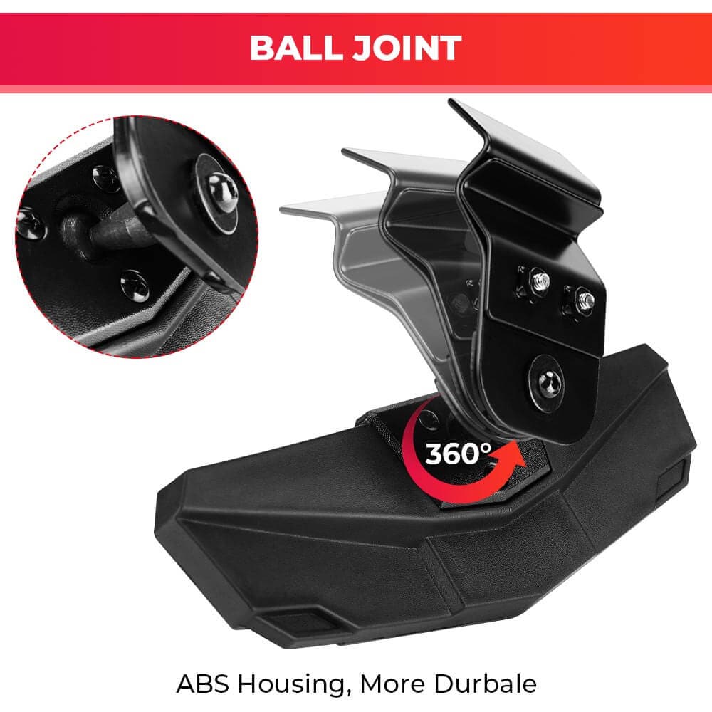 Adjustable Side Mirrors & Rear View Mirror For Polaris Ranger/ Defender - Image 14