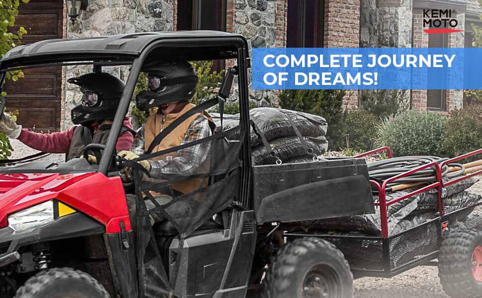 Rear View Mirror & 2" Tie Down Anchors for Polaris Ranger - Image 14