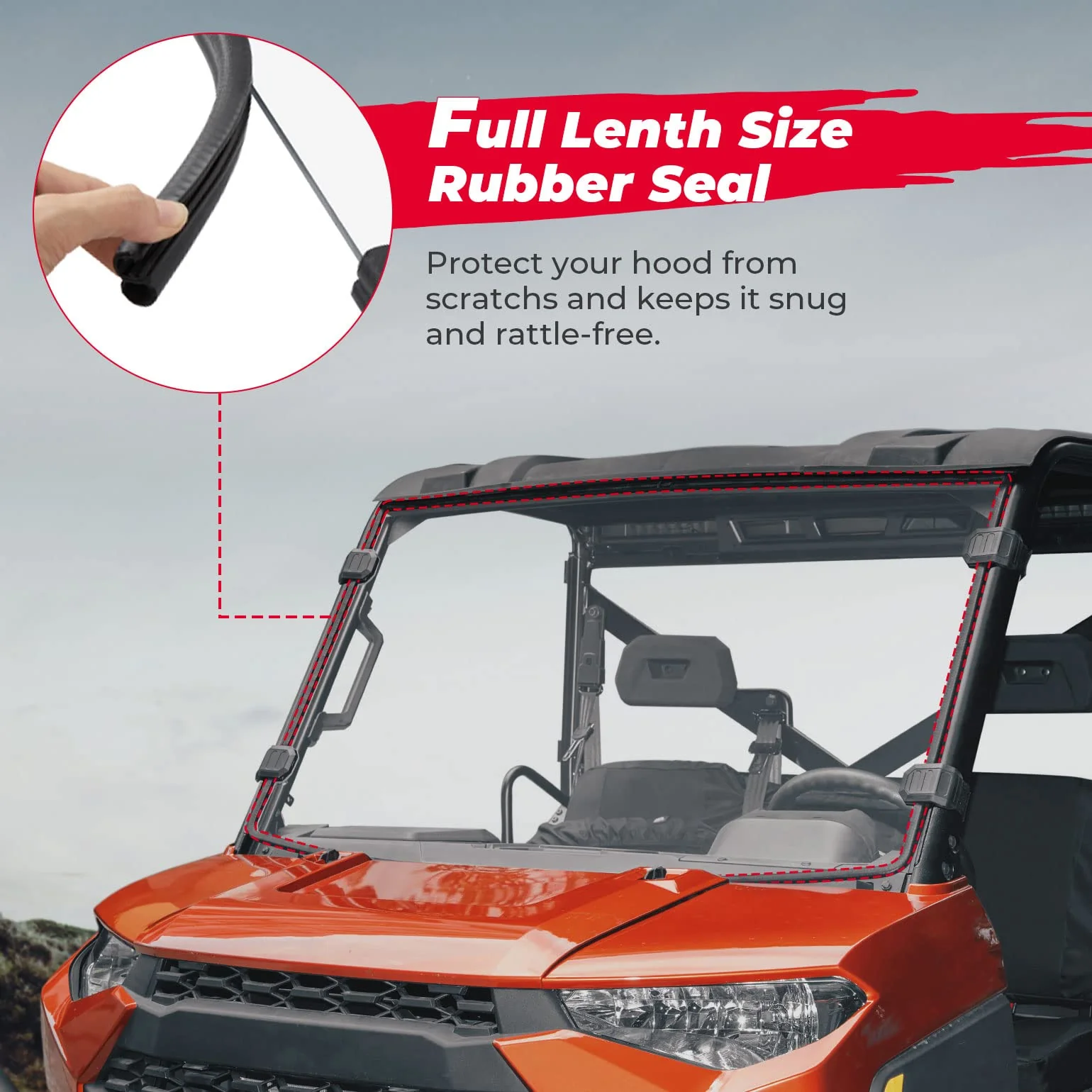 Front Windshield for Ranger XP 1000/Crew /Ranger 1000/Crew 2017-2026 - Image 5