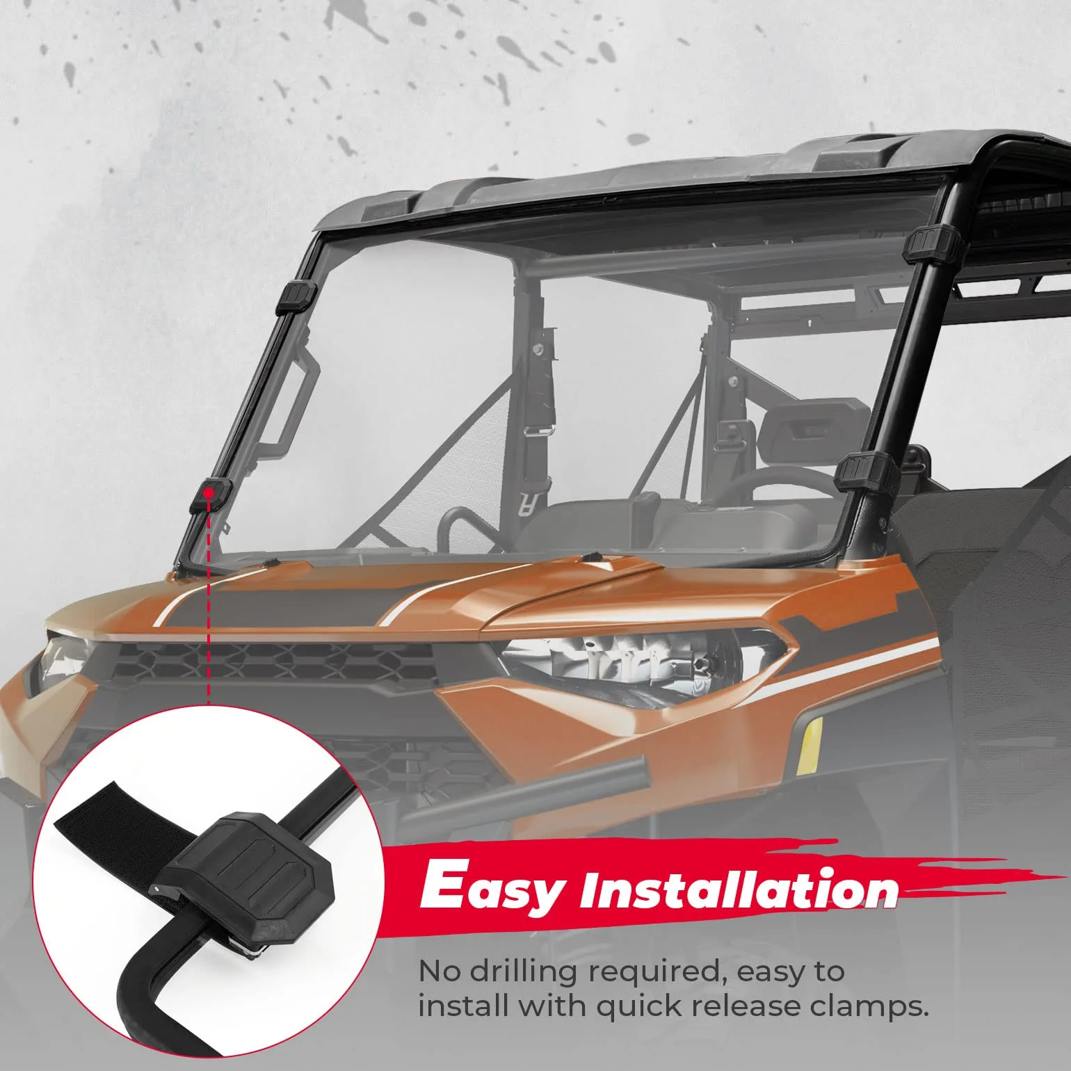 Front Windshield for Ranger XP 1000/Crew /Ranger 1000/Crew 2017-2026 - Image 6