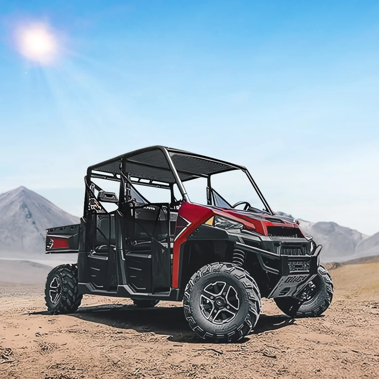 UTV Soft Top Window Net Mesh for Polaris Ranger 1000 Crew (2017-2024) - Image 6