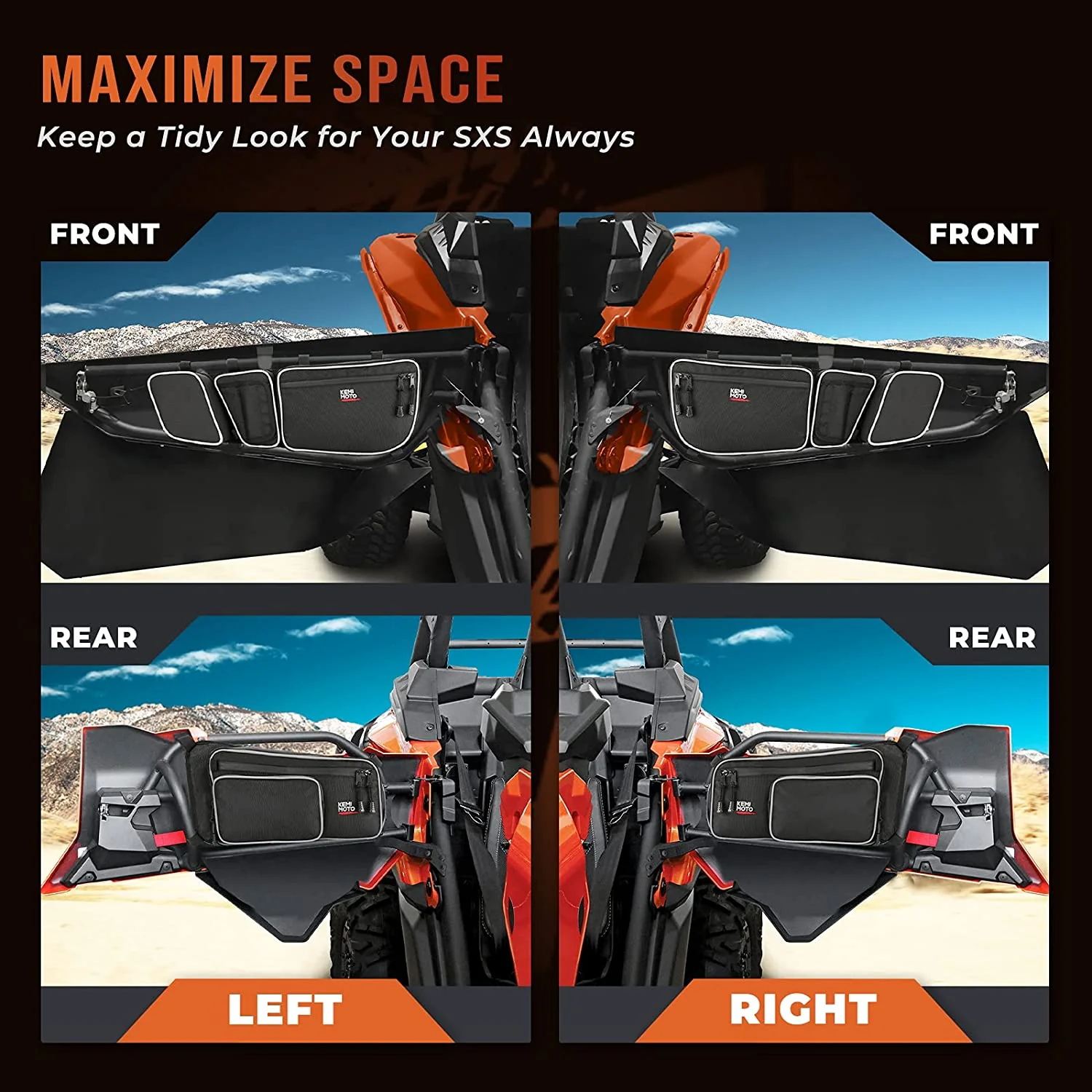 Rear Storage Bag & Door Bags for Can-Am Maverick X3 MAX - Image 10