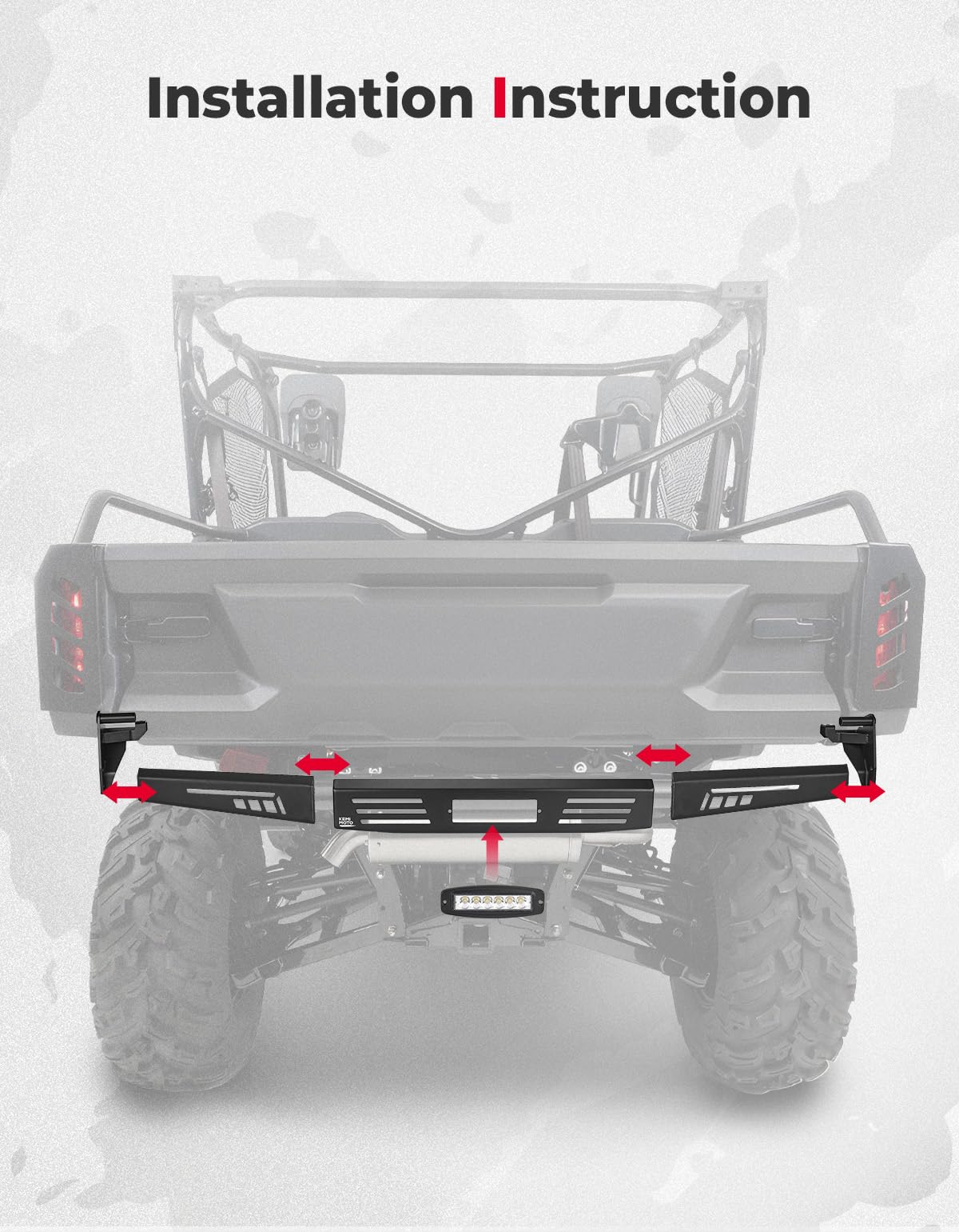 Rear Bumper for Pioneer 1000 1000-6 2016-2025 - Image 6