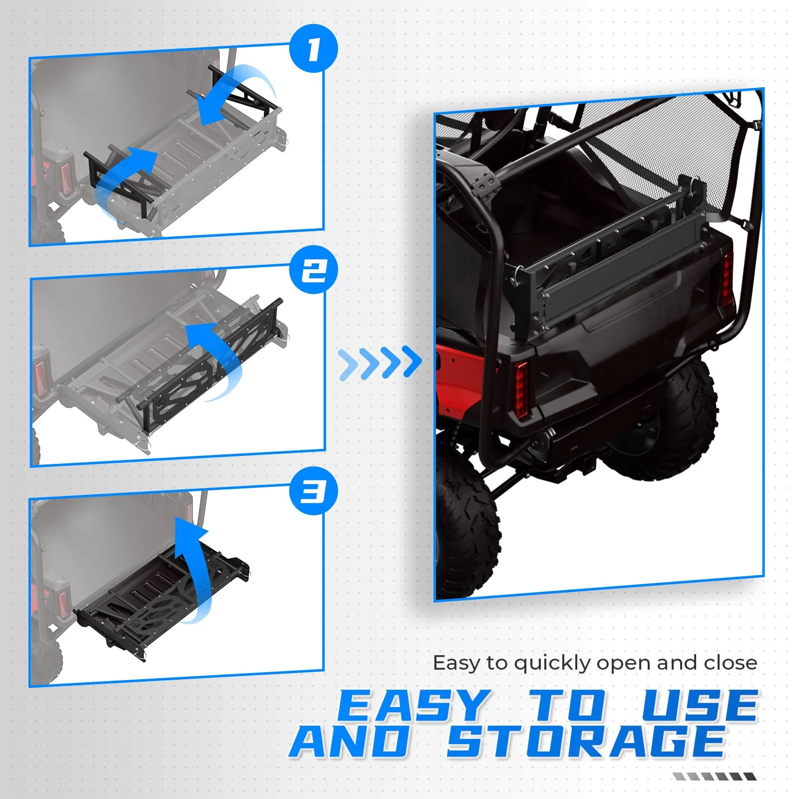 Rear Cargo Bed Extender for Pioneer 1000-5 700-4 2016-2024 - Image 6