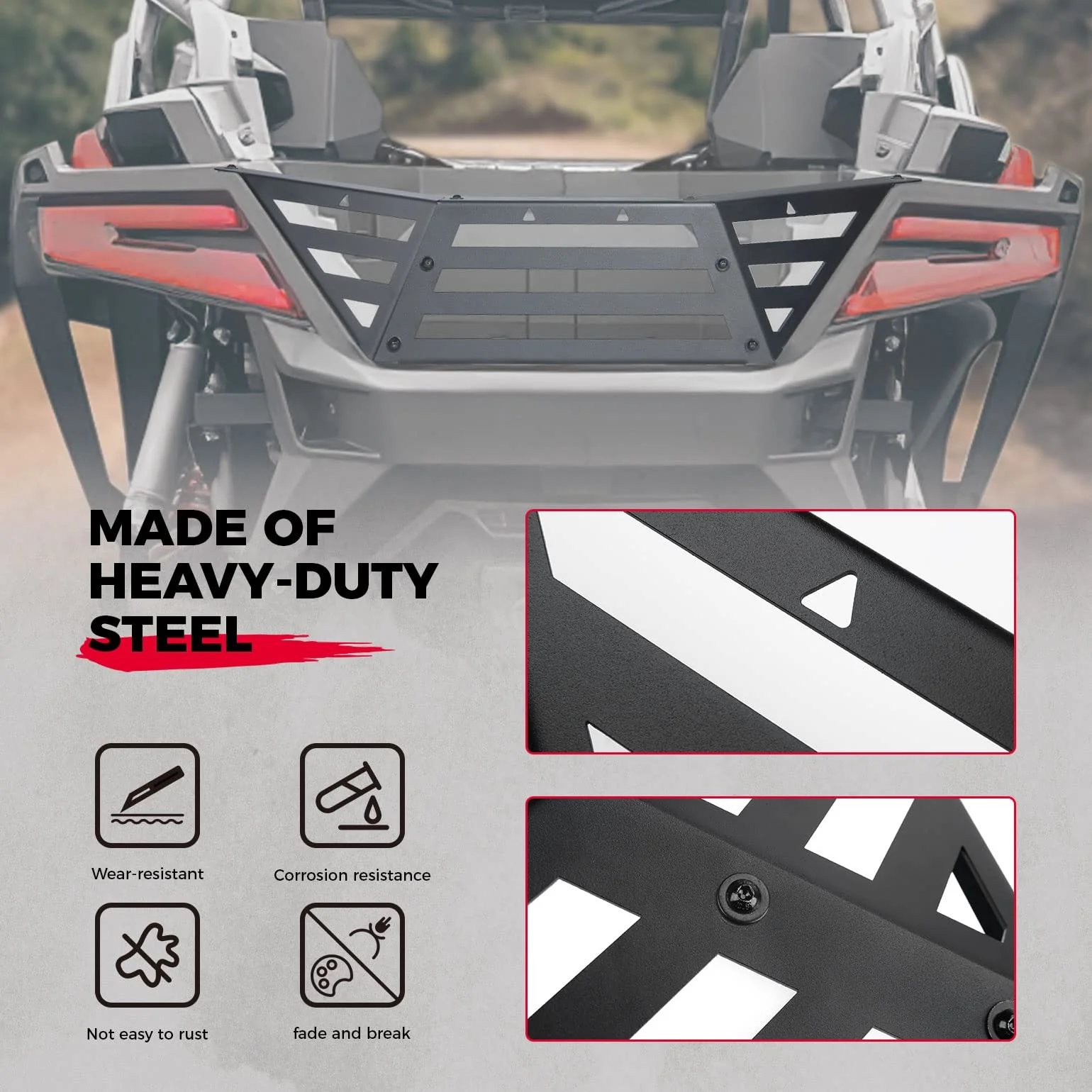 Rear Cargo Bed Extender Tailgate for Polaris RZR Pro R/4 2022-2024 - Image 2