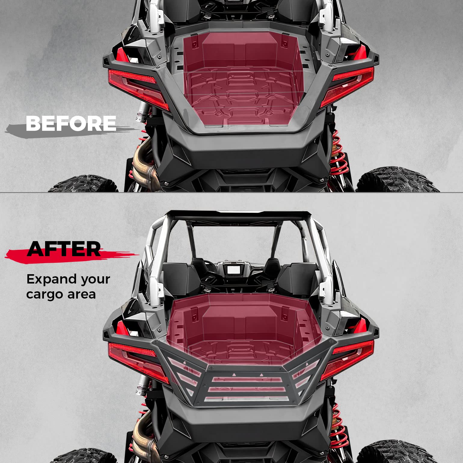 Rear Cargo Bed Extender Tailgate for Polaris RZR Pro R/4 2022-2024 - Image 3