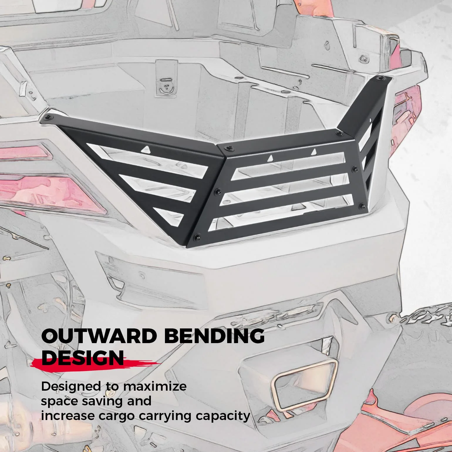Rear Cargo Bed Extender Tailgate for Polaris RZR Pro R/4 2022-2024 - Image 4