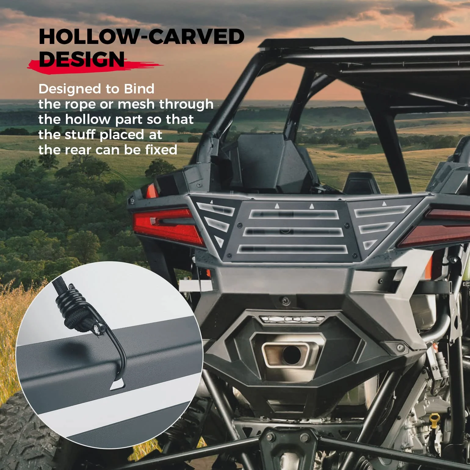Rear Cargo Bed Extender Tailgate for Polaris RZR Pro R/4 2022-2024 - Image 5