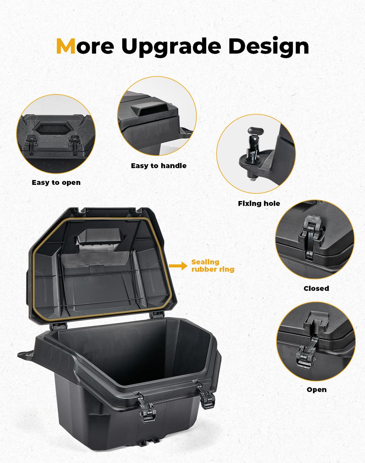 Rear Cargo Box 55QT for Polaris RZR XP 1000/4 1000 2024-2025 - Image 3
