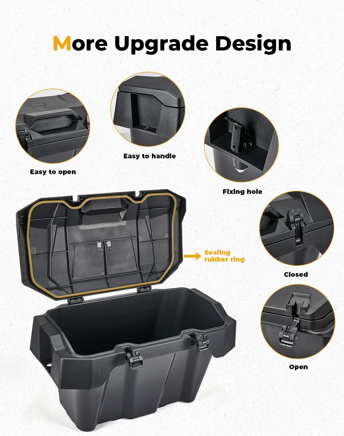 Rear Cargo Box 82QT for Polaris RZR XP 1000/4 1000 2024-2026 - Image 4