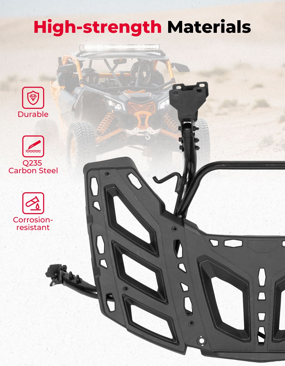 Pivoting Rear Cargo Rack for Can-Am Maverick X3/Max 2017-2026 - Image 4
