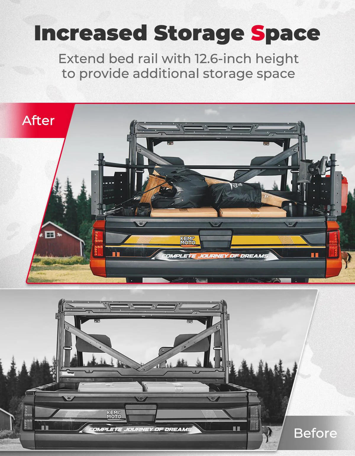 Heavy Duty Rear Cargo Rack for Polaris Ranger 1000/XP 1000/XP 900/XP 570 - Image 2