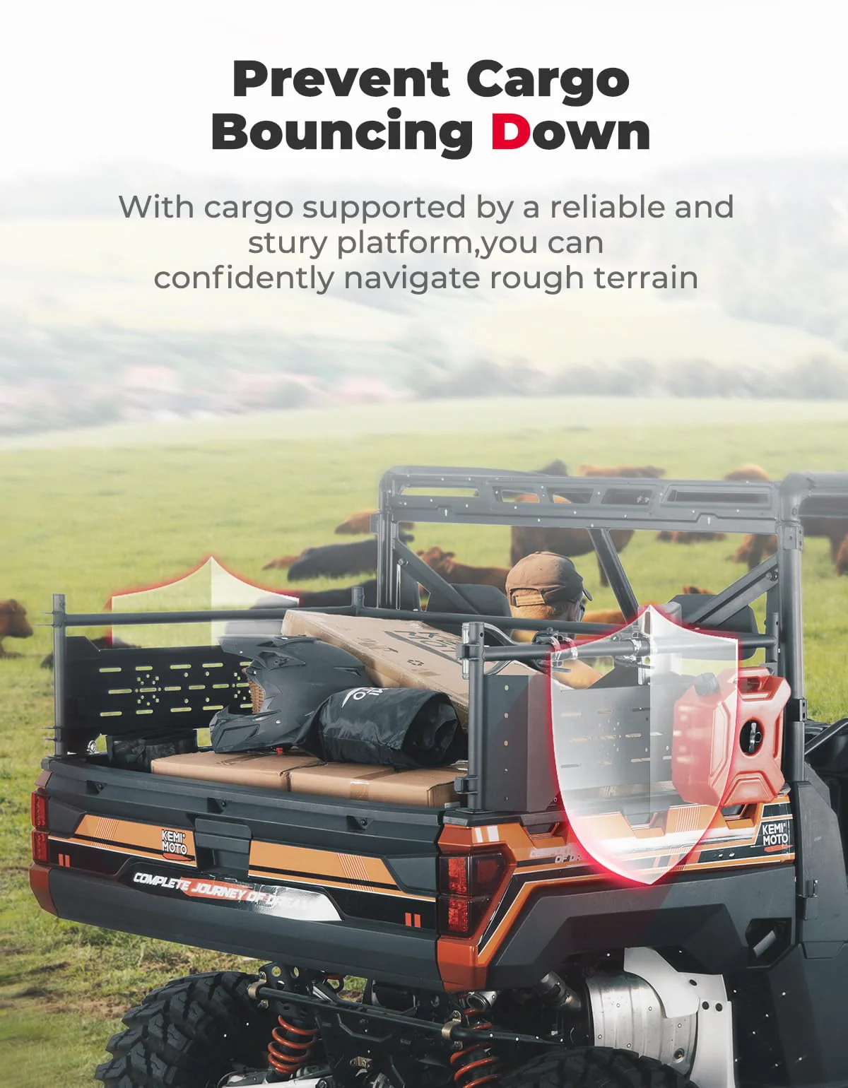 Heavy Duty Rear Cargo Rack for Polaris Ranger 1000/XP 1000/XP 900/XP 570 - Image 3