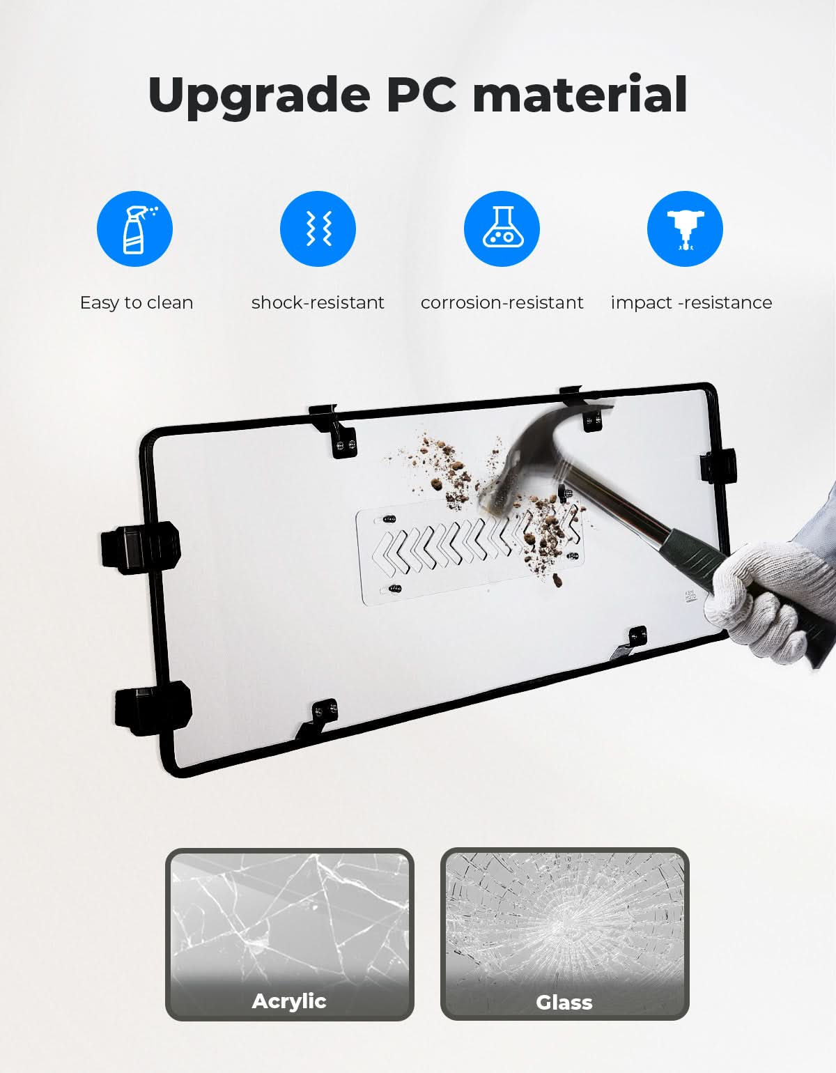 Rear Clear Windshield with Sliding Vents for Tracker 800SX - Image 5