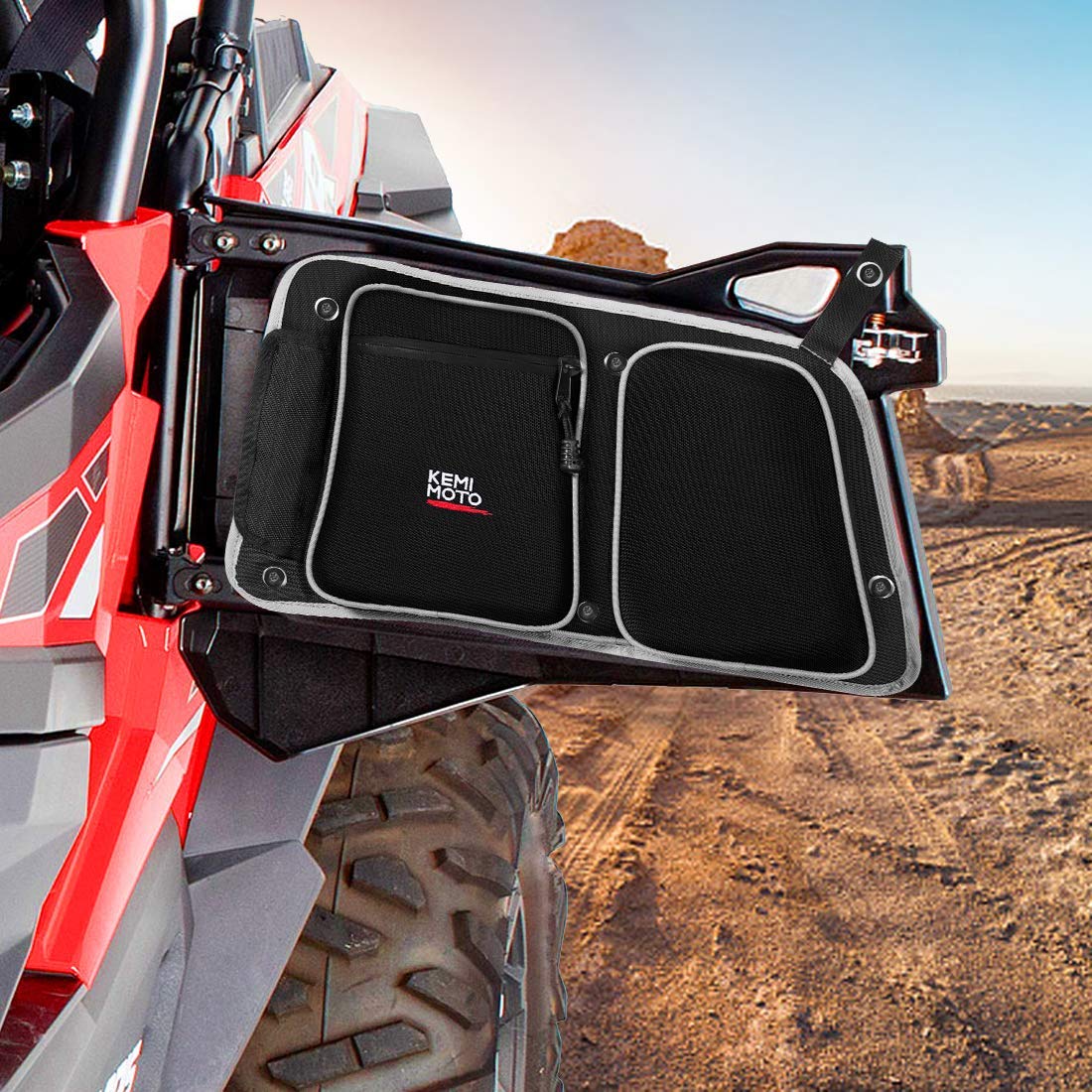 Rear Door Bags with Knee Pad for Polaris RZR XP 4 1000 2014-2023 - Image 8