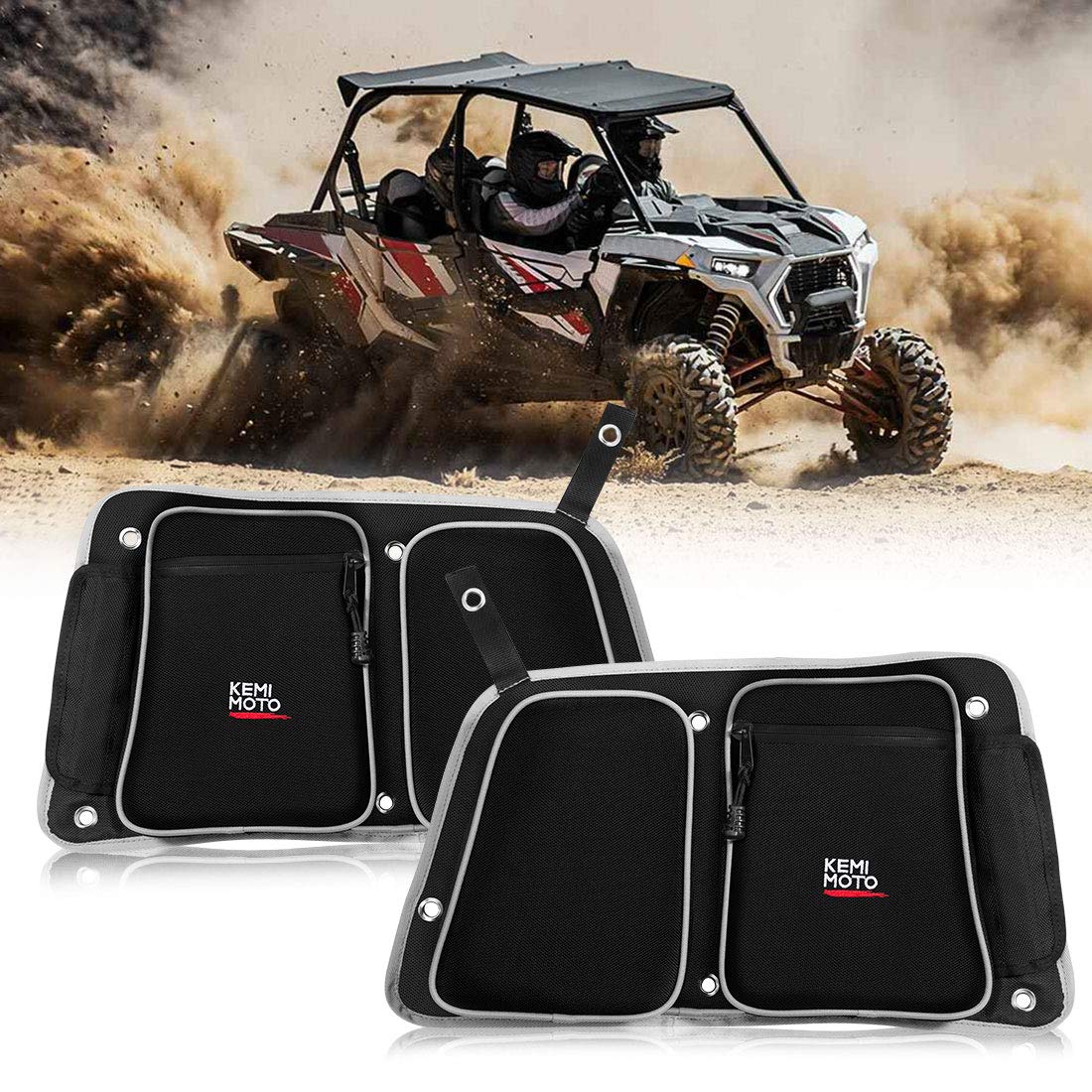 Rear Door Bags with Knee Pad for Polaris RZR XP 4 1000 2014-2023 - Image 9