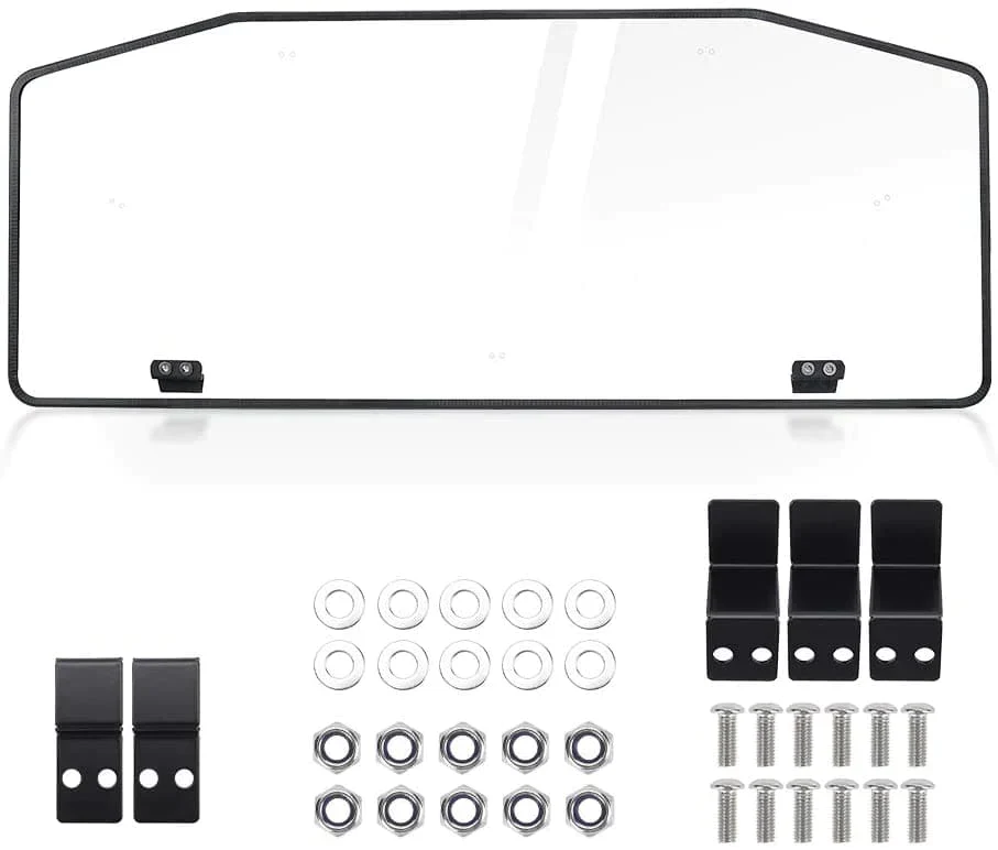 Rear & Front Vented Full Windshield for Can Am Defender - Image 6