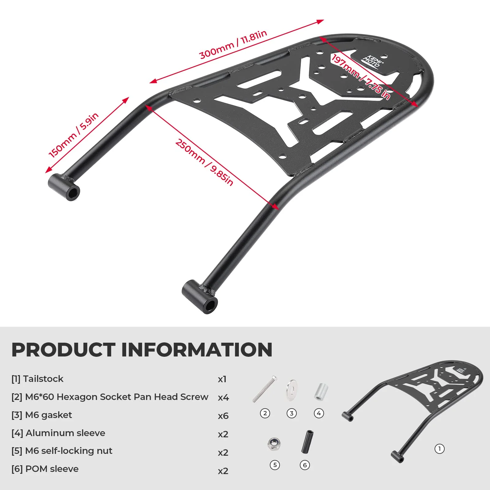 Rear Rack for KLX250S KLX300 - Image 5