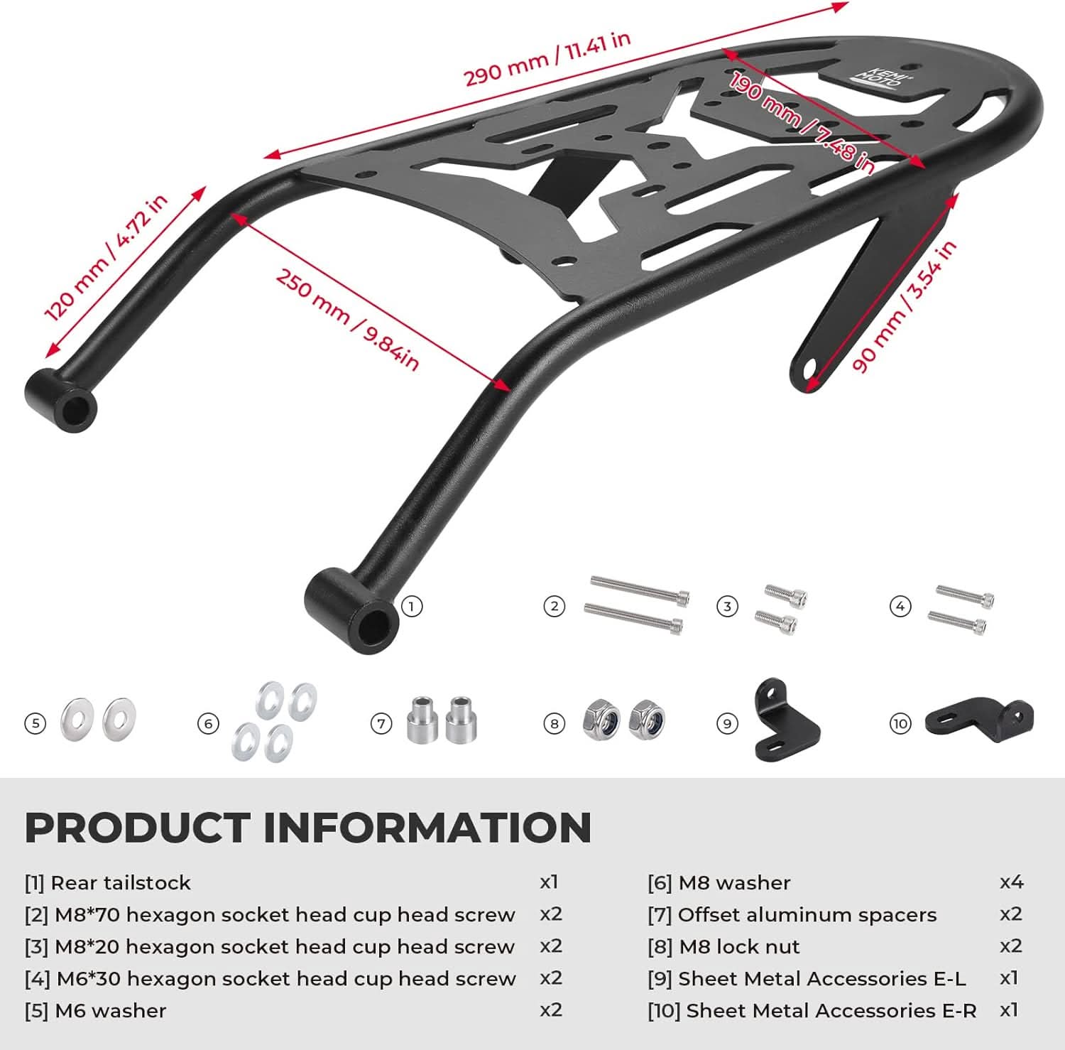 Rear Rack Luggage Rack for CRF450L CRF450RL - Image 3