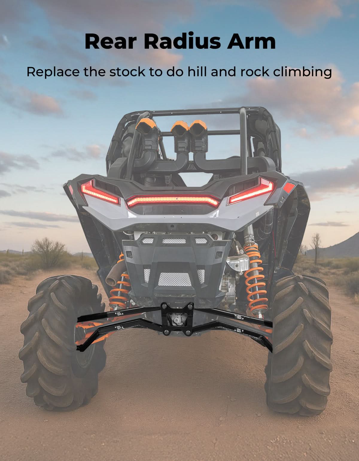 17-23 XP 1000 Rear Radius Arms for Polaris RZR XP 1000/RZR 4 1000 2017-2023 - Image 8