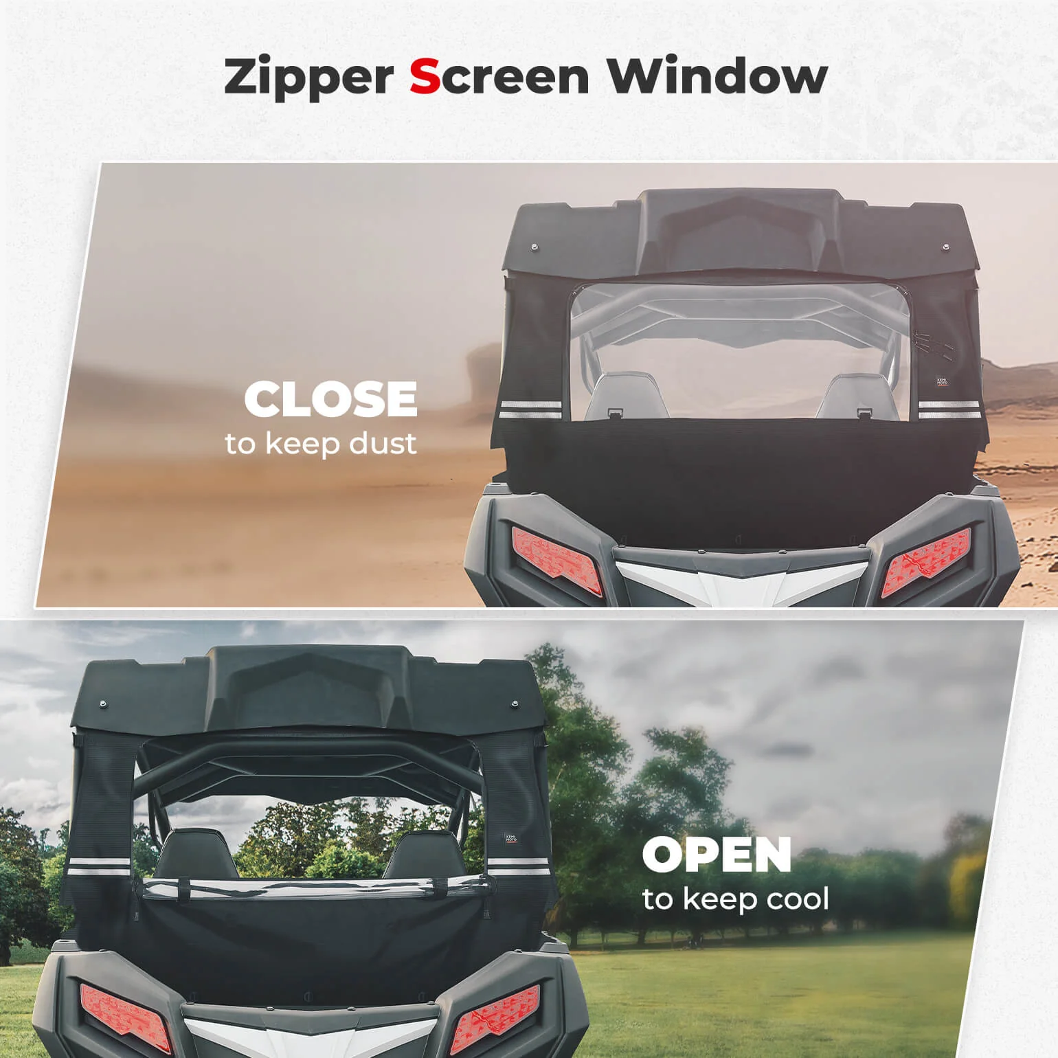 Rear Windshield Roll Up/Down for CFmoto ZForce 500 | 800 | 1000 - Image 3
