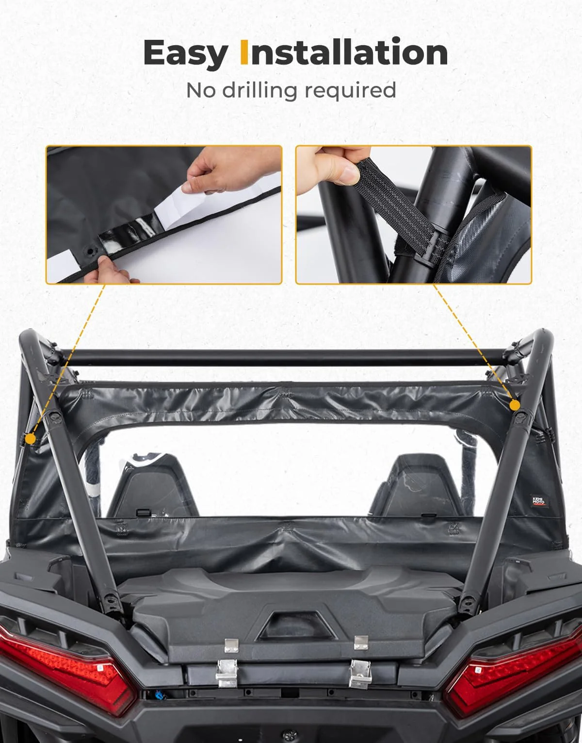 Rear Soft Windshield for Polaris RZR XP 1000 / XP 4 1000 2024-2025 - Image 7