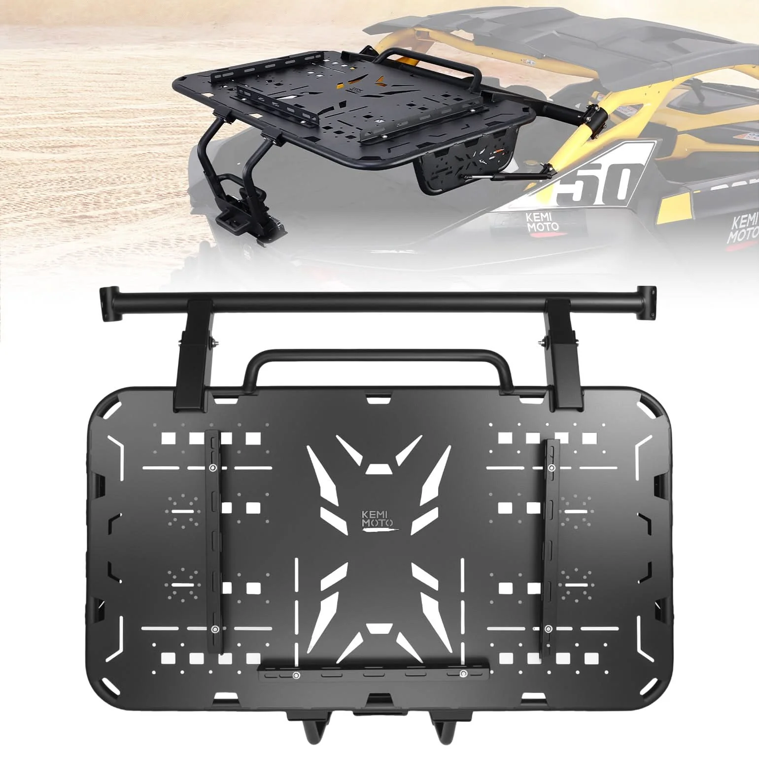Rear Spare Tire Carrier & Cargo Rack for Can-Am Maverick R 2024+ – Heavy-Duty UTV Bed Storage Accessory - Image 7
