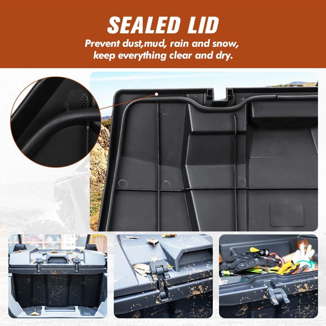73 QT Rear Storage Bed Box for Polaris RZR PRO XP / 4 (2020-2026) - Image 3