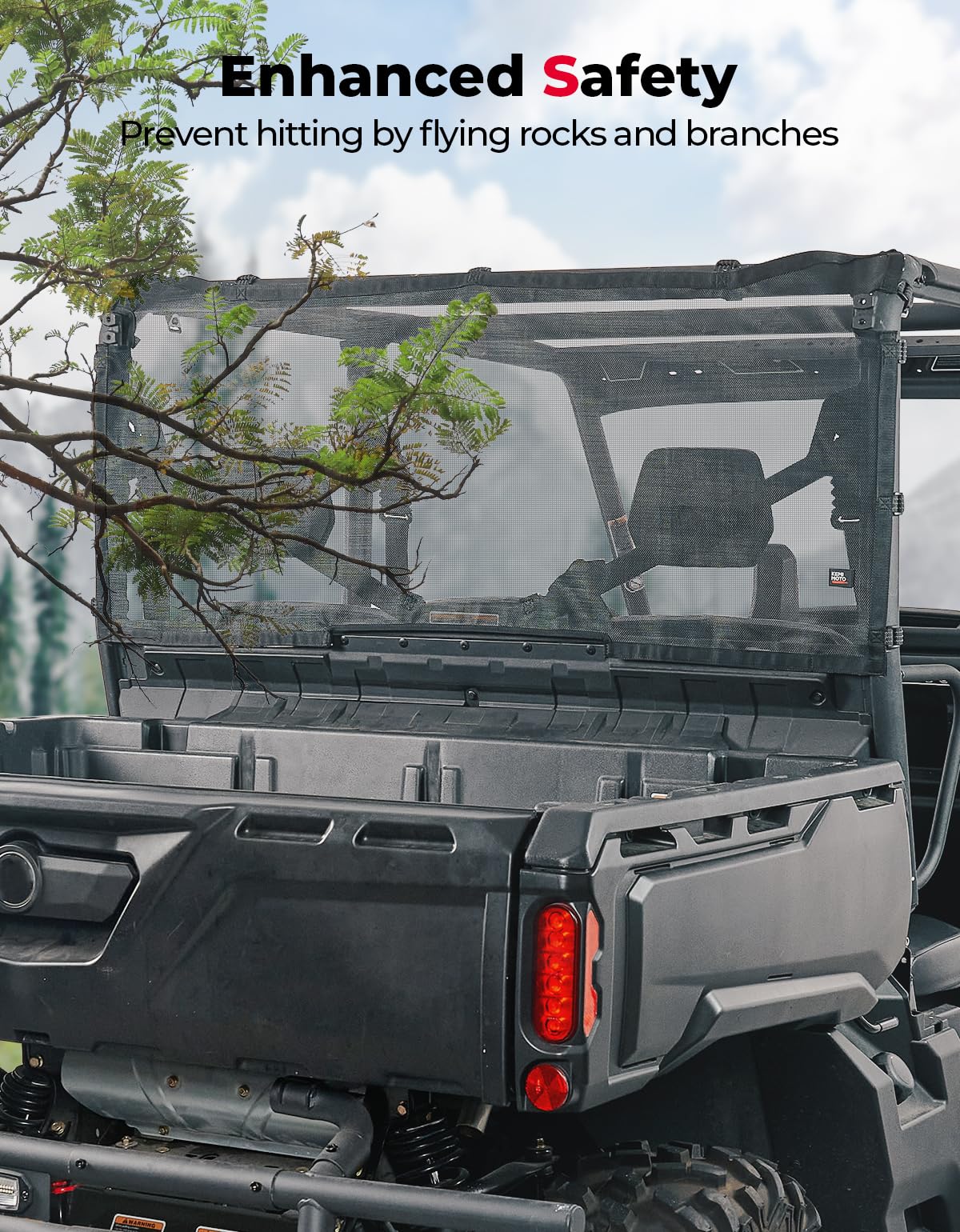 Rear Ventilated Window Nets for Can-Am Defender HD10|9|8|7|5 - Image 2