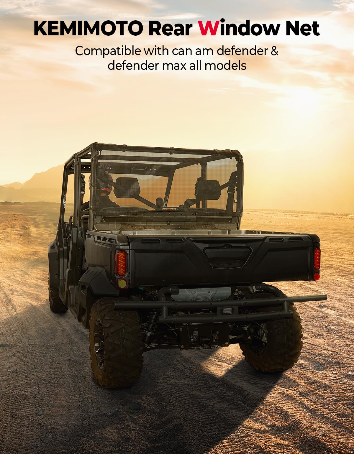 Rear Ventilated Window Nets for Can-Am Defender HD10|9|8|7|5 - Image 6