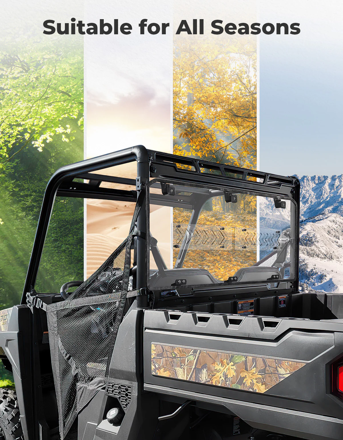 Rear Window for Polaris Ranger Midsize 500/570/SP 570/Crew/ETX/EV 2015-2026 - Image 6