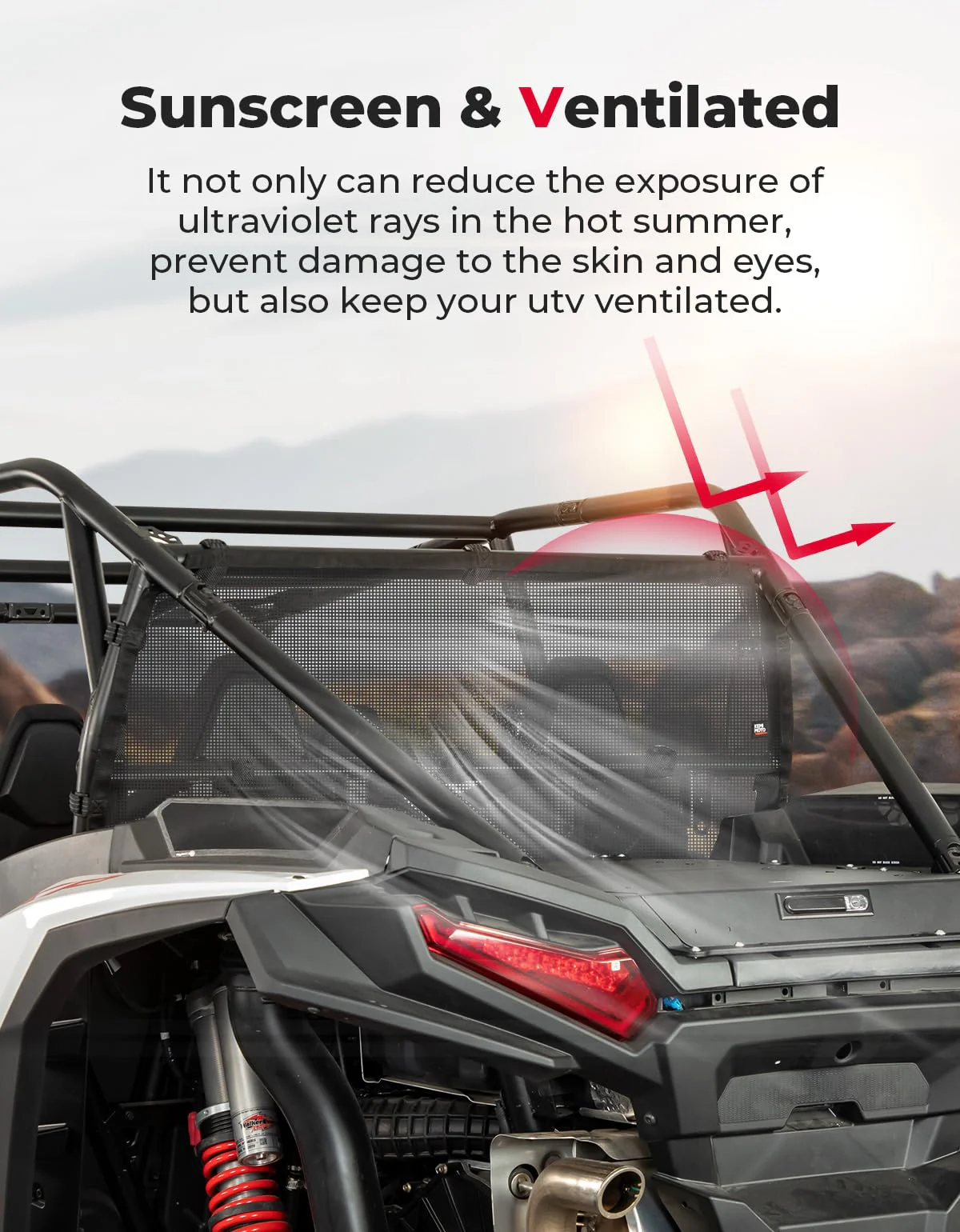 Rear Window Net for Polaris RZR XP 1000/4 1000 2024/2025+ - Image 2