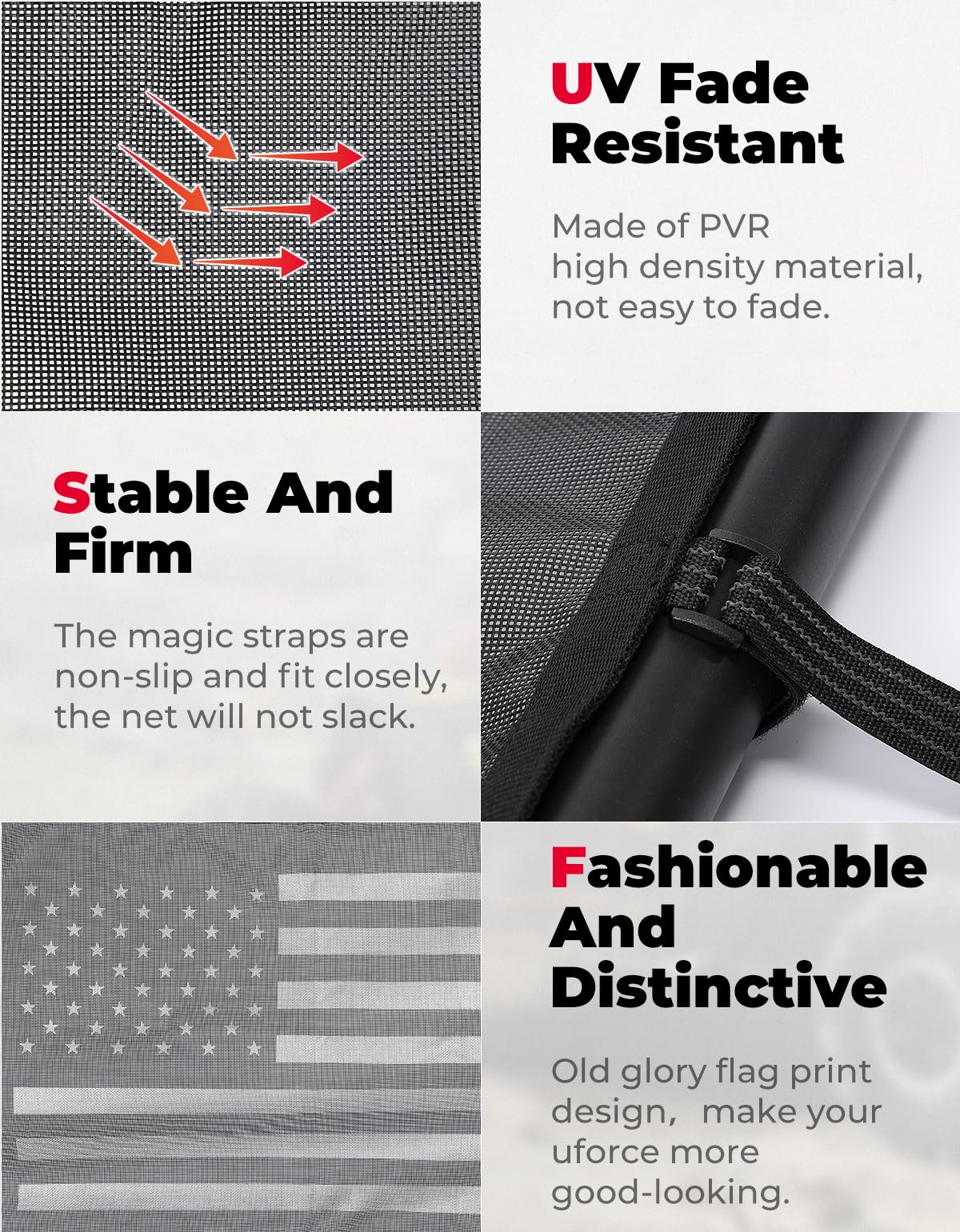 Rear Window Net Soft Windshield for CFMOTO UForce 1000/ 1000 XL - Image 3