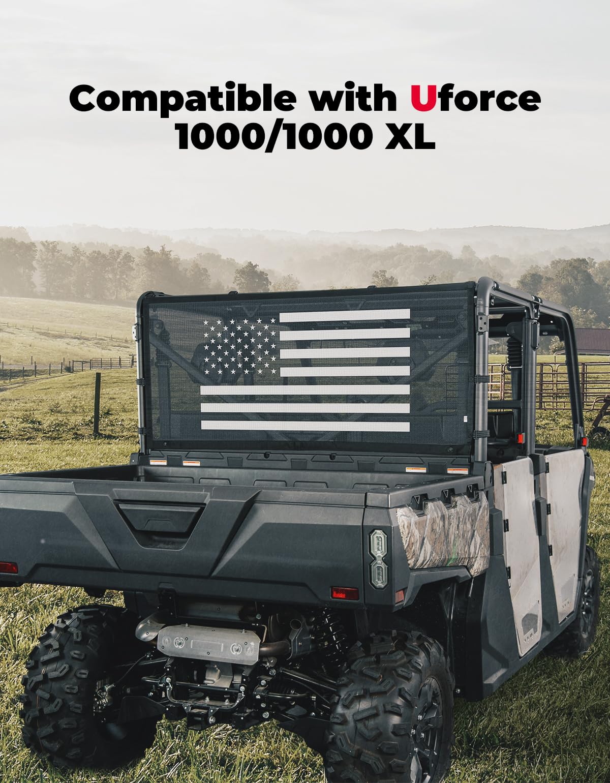 Rear Window Net Soft Windshield for CFMOTO UForce 1000/ 1000 XL - Image 6