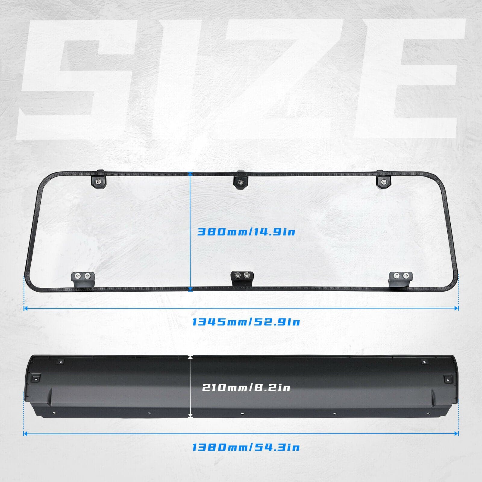 Rear Windshield Clear for Polaris General 1000 / 4 2016-2026 - Image 8