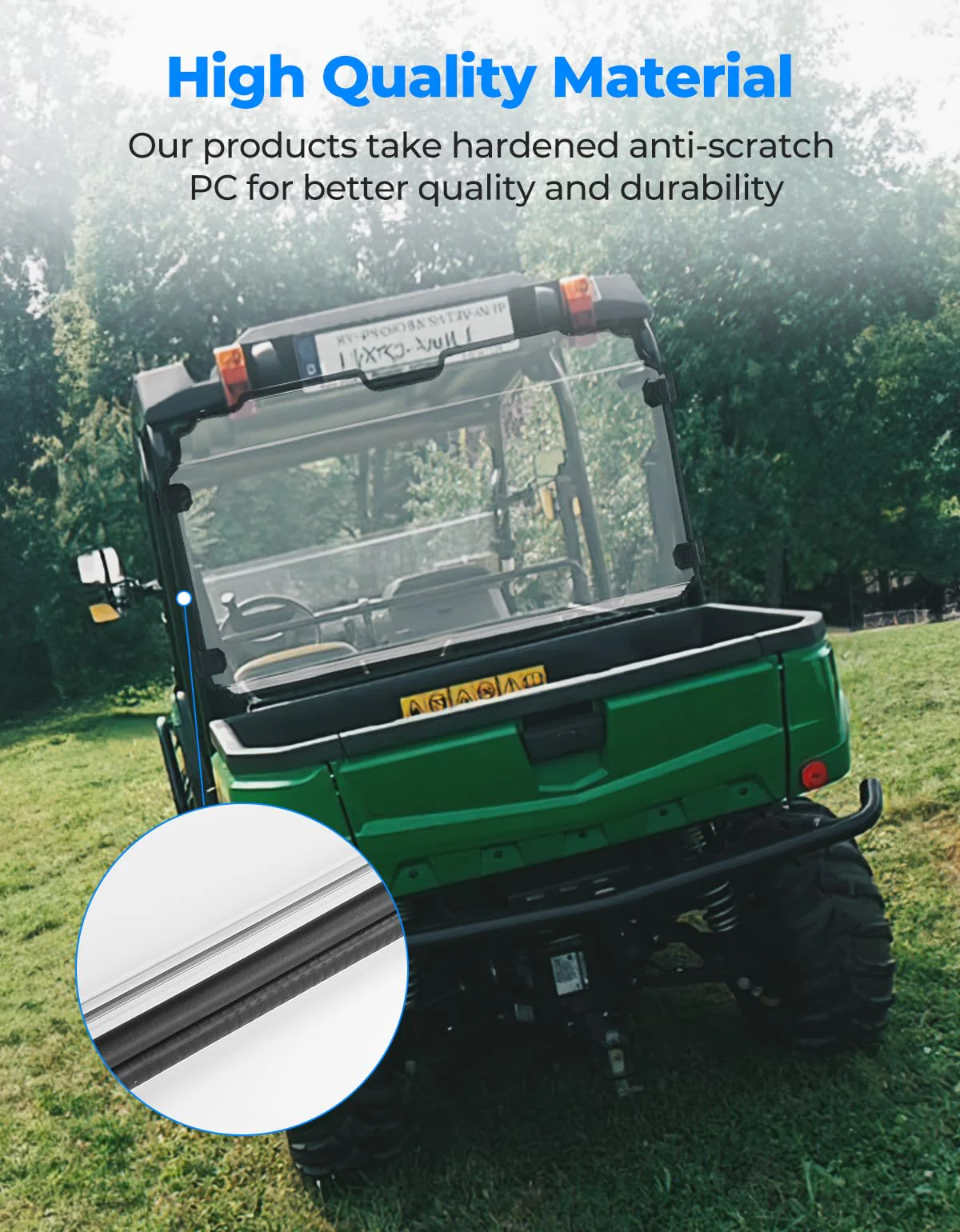 Rear Windshield for John Deere Gator XUV / RSX - Image 3