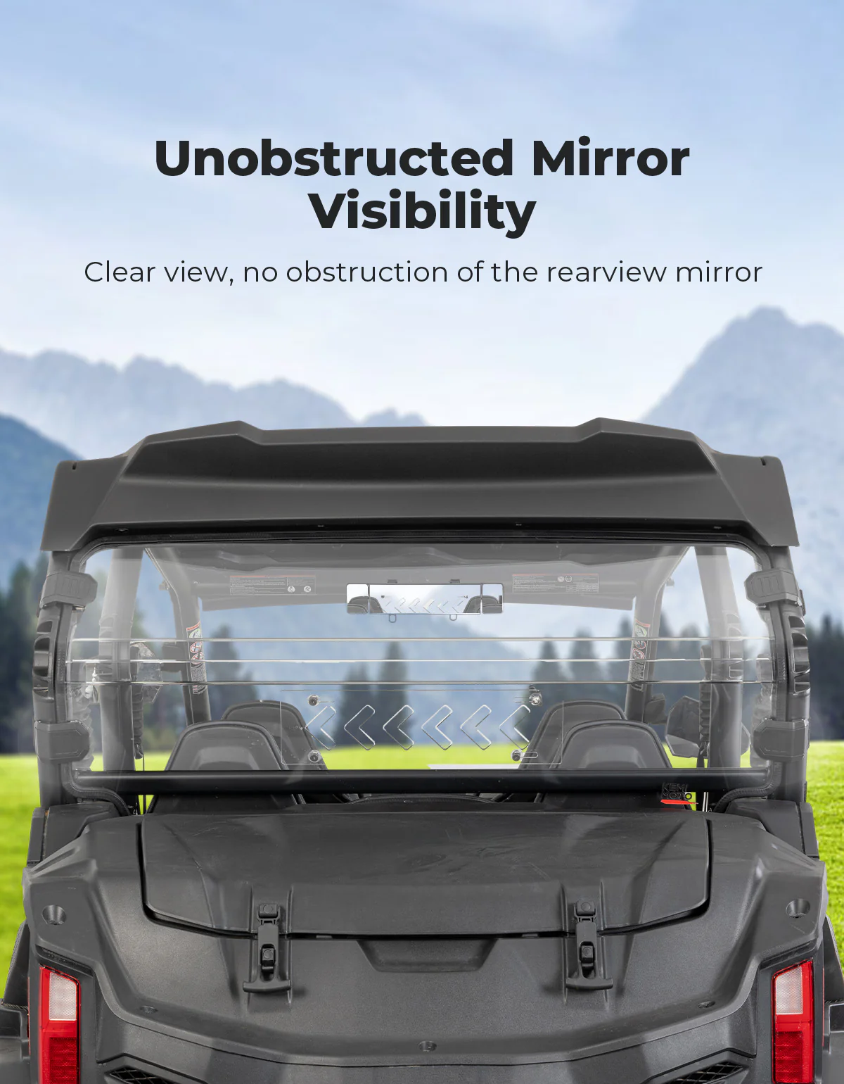 Rear Windshield w/Sliding Window for 2023+ CFMOTO ZForce 950 Sport | 800Trail - Image 5