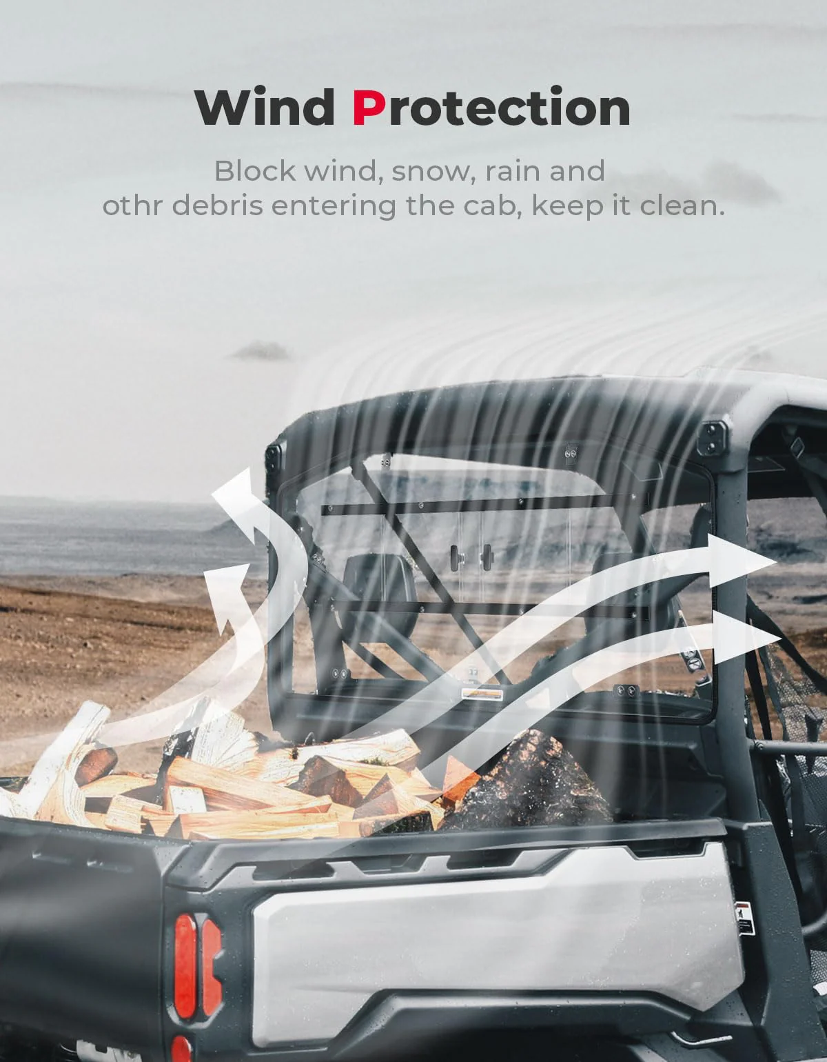 Sliding Rear Windshield for Can-Am Defender HD10|9|8|7|5 - Image 2